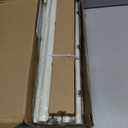 White Double Curtain Rod, 72 to 144 Inch Extra Long Dual Curtain Rods with Boho Netted Texture Finial, Decorative 1 Inch Adjustable Window Treatment Rods, Antique Vintage Farmhouse Double Drapery Pole