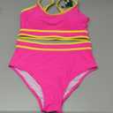 BMJL Women's High Waisted Bikini Sets Sporty Two Piece Swimsuits Color Block Cheeky High Cut Bathing Suits (Medium)