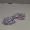 Vvinca Kids-Goggles with Nose Cover, Diving Mask Elastic Fabric Strap Anti Fog Anti Shattered Lens for Kids Swim Goggles 3-14 (03-navy Blue & Purple Pink)