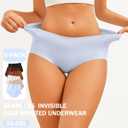 6 Pack Womens Underwear Seamless Sexy Full Coverage Panties Briefs No Show Fall Clothes Lingerie Gift For Womens (Large, Dy-eest-c)