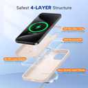 Miracase Magnetic for iPhone 15 Pro Max Case, [Soft Anti-Scratch Microfiber Lining], Compatible with MagSafe, Liquid Silicone Case Shockproof Drop Protection Phone Case for 15 ProMax, Sand