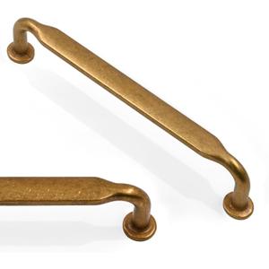 10 Pack Antique Brass Cabinet Pulls 5 Inch(128mm) Kitchen Cabinet Handles Solid Zinc Alloy Cabinet Hardware Drawer Pulls (5" Hole Center)