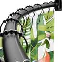 Curved Shower Curtain Rod 43-72 Inches Adjustable, Aluminum Shower Rod Rustproof, Round shower curtain rod, Curved Shower Rods for Bathroom, Bathtub, Stall, Black