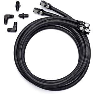 6AN transmission cooler lines Compatible with 4L60 700R4 TH350 TH400 7 Ft Long Hose Fitting Nylon Stainless Steel Braided Lines 2 X 6AN PTFE