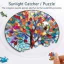 2 x Acrylic Suncatcher Window Hanging 7.4 Inch, Double-Sided Light Catcher Ornament for Window Home Garden Decor, Colorful Acrylic Hanging Decoration Gift (Sacred Tree)