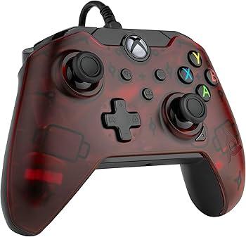 PDP Wired Game Controller - Xbox Series X|S, Xbox One, PC/Laptop Windows 10, Steam Gaming Controller - USB - Advanced Audio Controls - Dual Vibration Videogame Gamepad - Crimson Red