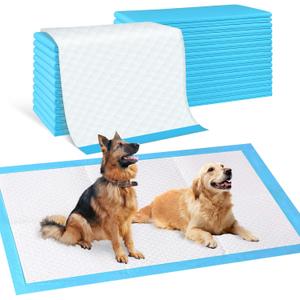 Supron Love Pee Pads for Dogs & Cats, Extra Large 36"X51", 40 Count, Blue, Polymer, Polyethylene (PE), Fluff Pulp, 6 Layers, Disposable Pet Training Pads