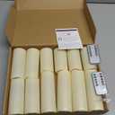Waterproof Flameless Candles, 12 PC Battery Operated LED Pillar Candles with 2 Remote Controls & Timer, Flickering Indoor Outdoor Candles for Wedding, Patio, Easter, Bathroom, Home Decor, 4''5''6'' (Ivory White)
