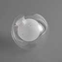 Lighting Replacement Glass Lampshade 4 Inch Milky White Glass Dome Cover Round Globe 0.8 Inch Fitter for G9 Bulb Replacement (transparent and white)