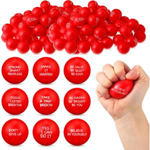 Shappy 72 Pcs Inspirational Stress Relief Balls Motivational Stress Ball Encouraging PU Bulk Stress Balls for Adults Small Therapy Fidget Relief Toys for Valentines Gifts Fidget Anxiety(Red) Shappy 72 Pcs Inspirational Stress Relief Balls Motivational Stress Ball Encouraging PU Bulk Stress Balls for Adults Small Therapy Fidget Relief Toys for Valentines Gifts Fidget Anxiety(Red)