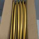 SHINOSKE 4-Panel Fireplace Screen Gold,47.8" W x 31" H Mesh Fire Spark Guard Cover, Foldable Decorative Fireplace Cover for Living Room Home Indoor Decor, Baby Proof, Easy Assembly