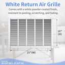 Howeall 25"W x 16"H [Duct Opening Size] Steel Return Air Grille, Air Return Vent Cover for Ceiling and Sidewall - HVAC Air Vent Covers - [Outer Dimensions: 26.75"W x 17.75"H]