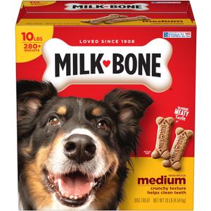 Milk-Bone Original Dog Treats Biscuits for Medium Dogs, 10 Pound, BB 08/11/2026