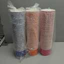 LITOPAK 120 Pack 16 oz Ice Cream Cups, Disposable Dessert Cups for Cold or Hot Food, Coloured Paper Dessert Bowls for Soups, Sundaes, and Ice Cream