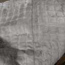Grey Throw Blanket for Couch and Bed- Super Soft and Warm 3D Checkered Fluffy Fuzzy Fleece Blanket, Luxurious Plush Cozy Blanket for Room Decor Spring, 35"x64" Inches