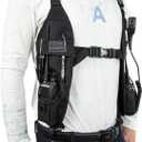 Radio Shoulder Harness Holster Chest Holder Universal Vest Rig for Police Firefighter Two Way Radio Search Rescue Essentials (BLACK-1P)