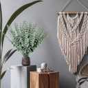 Canlierr 200 Pcs Eucalyptus Stems Faux Greenery Artificial Eucalyptus Leaves Decor Greenery Stems Branch for Wedding Centerpiece Flower Bouquet Farmhouse Home (Dark Green)