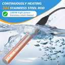 120V 1800W Immersion Electric Water Heater,Submersible Water Heater with Thermostat & GFCI . Suitable for Sinks, Bathtubs, Washbasins, Small Swimming Pools, Water Storage Tanks, Hot Tubs and Buckets