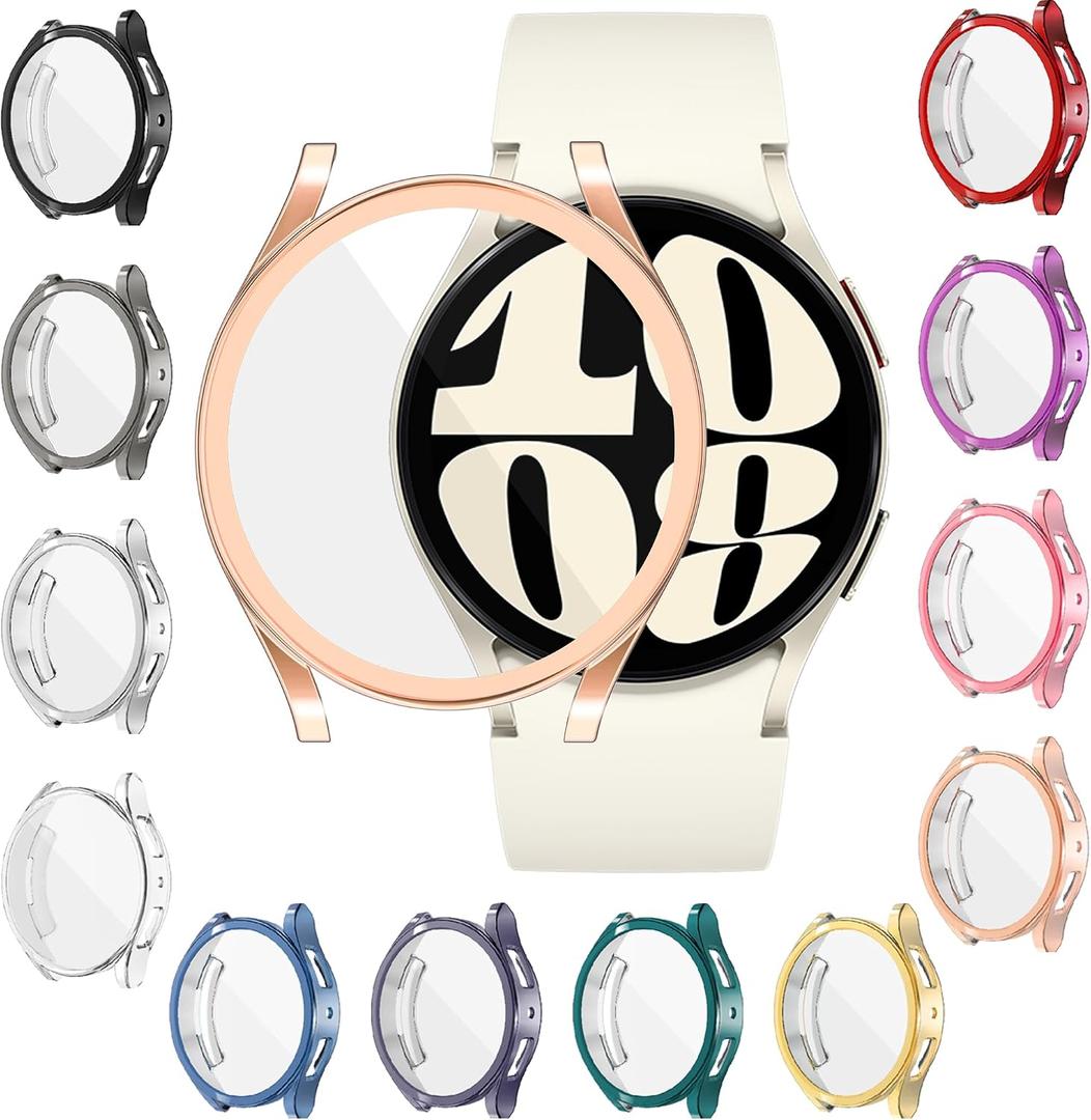 [12 Pack] YUVIKE Watch Screen Protector Compatible with Samsung Galaxy Watch 6 40mm, Soft TPU Watch Case Full Anti Golpes Protective Cover for Galaxy6 Smart Watch 40mm (SM-R930)