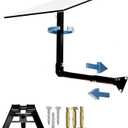 PFNRTH Starlink Gen 3 Mount for Long Eaves,Adjustable Length(Up to 26 Inches),Heavy-Duty Aluminum Starlink Wall Mounting Kit,Compatible with V3 Starlink Standard Dish