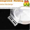 Bird Bath Box for Cage,Parrot Hanging Planet Bathtub No-Leakage Transparent Omnidirectional Observation Tub Shower Box Birds Cage Accessory for Canary Parrot Cockatiel Lovebird