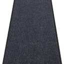 Large Indoor Outdoor Door Mat, 2' x 6' Heavy Duty Commercial Floor Mat Inside Outside Entrance, Rubber Border Doormats for Entryway, High Traffic Area, Waterproof, Low-Profile, Easy to Clean