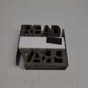 OwlGift Rustic Gray Wood Read & Pray Block Word Bookends, Unique Appearance Design, Home Office Decorative Book Stand, 1 Pair