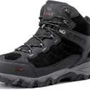 NORTIV 8 Men's Waterproof Hiking Boots Outdoor Mid Trekking Lightweight Mountaineering Shoes Paladin (9 Wide, Black)