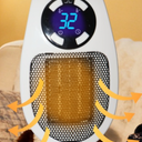 Top Heat Plug in Heater, 450W Portable Plug in Heater for Indoor Use, with Remote, Thermal Protection, LED, PTC Ceramic Fast Heat for Bedroom Bathroom Office