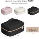 KarSyon Travel Jewelry Case Organizer Jewelry Box with 10 Velvet Pouches Mini Jewelry Organizers Storage for Girls/Women Small Cute Puffer Bags for Earrings,Rings,Necklaces,Bracelets (Black, Large)