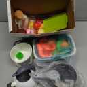 130Pcs Kitchen Playset, Toddler Pretend Cooking Play Pots, Pans, Utensils Cookware, Daily Food Fruit Veges, Shopping Storage Basket, Dessert, Prop Money, Learning Gift for Child (White)