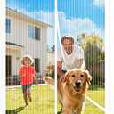 METAONLY Magnetic Screen Door Mesh Fits 32" x 80" Door - Curtain Size 34" x 82", Works for Patio, Sliding Door, Keeps Bug Mosquito Out, Fresh Air Flow, White