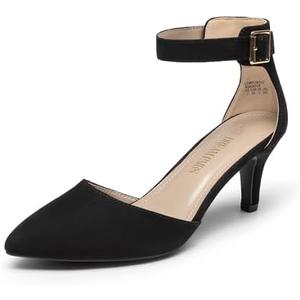DREAM PAIRS Kitten Heel Low Heel for Women Closed Pointed Toe Pumps Wedding Party Sexy Dress Shoes Lowpointed Size 7
