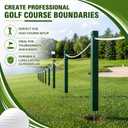 Hicarer 25‑Pack Wood Golf Rope Stakes UV Resistant, Green, 1.5 x 1.5 x 18''
