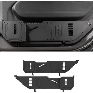 Metal Front Door Pocket Storage Box Compatible with 2018-2025 Jeep Wrangler JL 2/4 Door 4XE Gladiator JT, Car Side Insert Organizer Box Interior Accessories Replaces Weak Saggy Net -2PCS