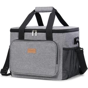 Lifewit Large Lunch Bag Insulated Lunch Box Soft Cooler Cooling Tote for Adult Men Women, Gray 40-Can (24L) Lifewit Large Lunch Bag Insulated Lunch Box Soft Cooler Cooling Tote for Adult Men Women, Gray 40-Can (24L)