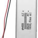3.7V 602560 1000mAh Lithium Polymer ion Battery Rechargeable Polymer Battery Pack with JST 1.25mm Connector