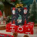 2 x CAMKUZON Reversible Christmas Wrapping Paper Roll for Kids Baby - Funny Gnome in Black, HO HO HO & Snowflake Christmas Tree in Red - Cartoon Holiday Gift Wrap Paper, 17.7 Inch