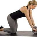 Sunny Health & Fitness Waist Trainer Ab Roller with Elbow Support, Training Wheels, Foldable for Home Gym, Abdominal Exercises, Core Strength, Glute Trainer, Crunch Workouts with Optional Dip Station