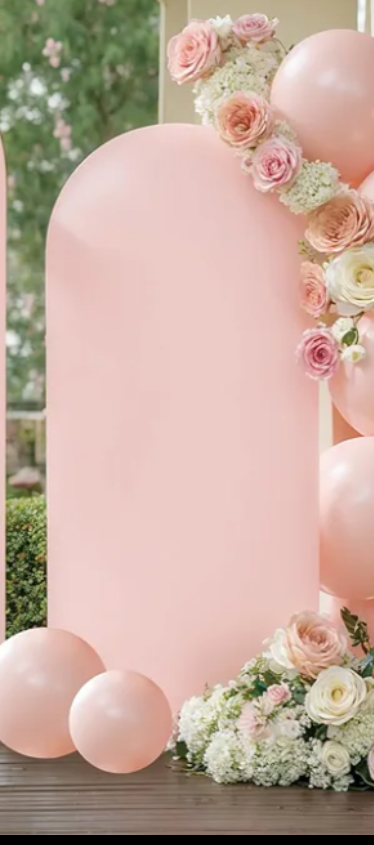 Pink Arch Cover 35×84 Arch Backdrop Cover Spandex Fitted Wedding Arch Stand Covers for Birthday Party Baby Shower Girls Bridal Shower Wedding Ceremony Banquet Photo Background Decorations(1PC)