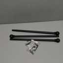 TONIAL Curtain Rod 32 to 58 Inch(2.6-4.8ft), Telescoping Splicing 3/4 Drapery Rods for Windows 20 to 53 Inch(1.7-4.4ft), Decorative Single Rod with Small Cap Finial, Black