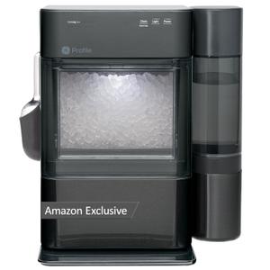 GE Profile Opal Ultra, Countertop Nugget Ice Maker, 1 Gal XL Side Tank, 38 lbs/Day, Pebble Pellet Crushed Ice Machine, WiFi Black Stainless Steel