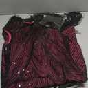 Letter Love Womens Vintage Lace Fringed Gatsby 1920s Cocktail Dress with 20s Accessories Set (Small, Hot Pink)