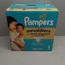 Pampers Swaddlers Diapers, Size 1 (8-14 lbs), 164 Count, Absorbent, Keeps Baby Dry and Comfortable, Skin Safe Disposable Baby Diaper