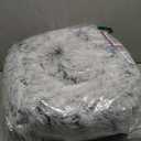 Amazon Basics Donut Pet Bolster Faux Fur Bed for Dog, Grey, 23" x 23"