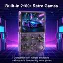 Retro Handheld Game Console with 2100+ Built-in Games, 64GB TF Card, 3.5-Inch IPS Display, Joystick and Trigger Buttons, Tempered Glass Screen, 2000mAh Battery