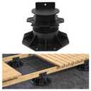 Muzata 5Pack Raising from 2.4" to 5.5" Adjustable Deck Support Pedestal Paver Flooring Joist Unilateral Keel Deck Support Base M065