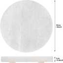 White Marble Coasters with Bling Particles, Set of 4 - Natural Marble Stone Drink Coaster with Protective Silicone Feet, 4 inch Diameter, 0.4 inch Thick - Heat-Resistant Coasters for Coffee Table
