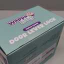 Door Lever Lock (3 Pack) Prevents Toddlers from Opening Doors. 3.25" L * 1.5" W * 4.5" H Easy One Hand Operation for Adults. Durable ABS with 3M Adhesive Backing. Simple Install, No Tools Needed.