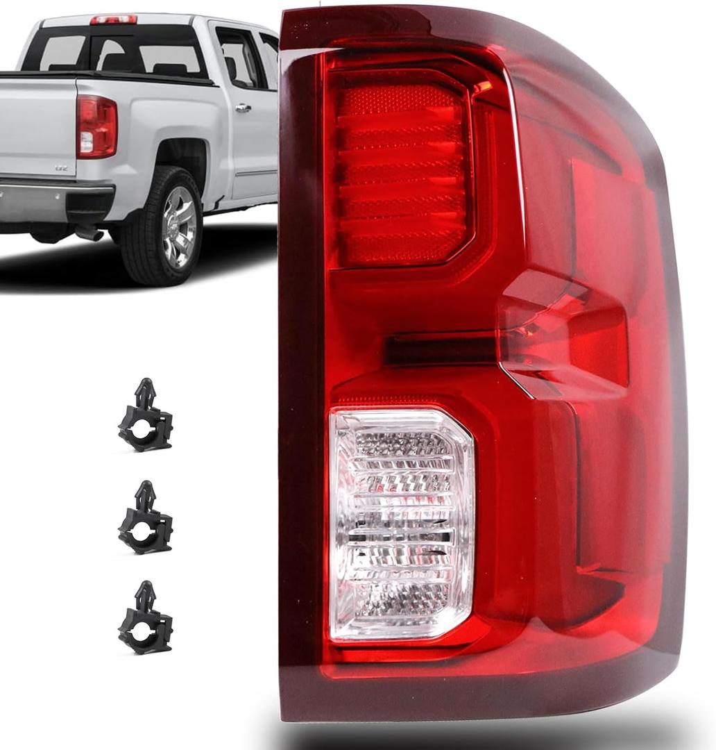 LED Tail Light Compatible with Chevy Silverado 1500 2016 2017 2018 Rear Taillight Assembly Brake Lamp Right Passenger Side Replace 84288719 GM2801294